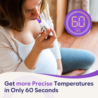 1 x RAW Customer Returns Ovulation Tracker Digital Basal Thermometer Easy Home BBT Thermometer for Fertility Prediction - Basal Body Thermometer for Accurate Temperature Monitoring with Premom App Purple DMT-3018 - RRP £8.99