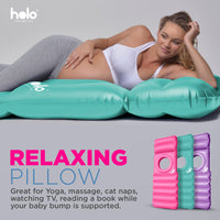 1 x RAW Customer Returns HOLO The Original Inflatable Pregnancy Pillow - Full Body Maternity Airbed with Hole for Tummy - For Ultimate Sleeping Support Comfort - Say Goodbye to Pregnancy Related Aches and Pains Mint  - RRP £44.99