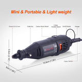 1 x RAW Customer Returns Rotary Tool Kit, GOXAWEE 130W Multi-Functional Mini Grinder Set with 140 Accessories Keyless Chuck Flex Shaft Varible Speed Multi Tool for Craft Projects DIY Creations - RRP £28.89