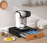 1 x RAW Customer Returns HFHOME Tassimo Pods Holder,64 Capsule Metal Coffee Pod Holder,Bosch Tassimo Stand Pod Storage Drawer, Anti-vibration Design Coffee Station Organizer- Black - RRP £29.99