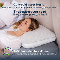 1 x RAW Customer Returns PureComfort Curved Pillow - Adjustable Side Sleeper Pillow for Neck and Shoulder Pain - Cervical Contour Pillow for Sleeping - Memory Foam Loft Pillow for Back or Side Sleepers - RRP £19.99