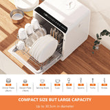 1 x RAW Customer Returns Karlxtom Table Top Dishwasher 6 Programs Mini Dishwasher with Touch Control, Auto-drying, Baby Care Fruit Wash, Perfect for Small Families, Couples - RRP £252.98