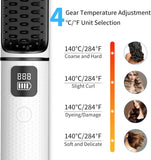 1 x RAW Customer Returns Cordless Hair Straightener Brush, Mini Portable Travel Wireless Straightener Negative Ion with Type-C Rechargeable Anti-Scald Fast Heating 4 Temp Settings, Hair Straighteners Comb for Women Gift - RRP £49.99