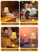 1 x RAW Customer Returns One Fire Table Lamp Touch Lamps Bedside Table lamp, 10-Way Dimmable Table Lamps for Living Room, 3 Colors Small Lamp for Bedroom Lamp,Rechargeable Lamp Battery Operated Lamp,Cordless Lamp Battery Lamp - RRP £19.99