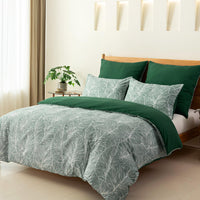 1 x RAW Customer Returns Tokokimo Emerald Green Duvet Cover King Size Bedding Sets Tropical Leaves Pattern, Soft Microfiber Summer Duvet Cover Sets 230x220 cm with 2 Pillowcases for Bed, Green Tropical - RRP £23.99