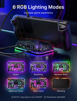 1 x RAW Customer Returns JSAUX RGB Docking Station for Steam Deck OLED ROG Ally Legion Go, 12-in-1 Steam Deck Dock with 4K 120Hz HDMI DisplayPort Gigabit Etherne USB-C 3.2 USB-A 3.2 2.0, Support VRR, ALLM, HDR - HB1201S - RRP £79.99