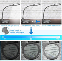 1 x RAW Customer Returns Large 5X Magnifying Lamp, ZHSX Dimmable Hands Free Magnifying Glass with Light and Stand for Hobbies Reading Artist Crafts - RRP £32.99