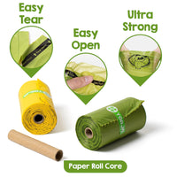 1 x RAW Customer Returns YORJA Dog Poo Bags, 360 Pet Poop Bags, Extra Thick and Strong 100 Leak-Proof Biodegradable Waste Bags - RRP £12.22