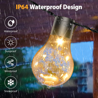 1 x RAW Customer Returns DSLebeen Festoon Lights Outdoor Battery Powered 9m 30ft Waterproof Battery Fairy Lights 12pcs A60 Large LED String Bulb Light with Remote Control Decorative Lighting for Garden, Patio, Christmas - RRP £25.99