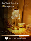 1 x RAW Customer Returns One Fire Table Lamp Touch Lamps Bedside Table lamp, 10-Way Dimmable Table Lamps for Living Room, 3 Colors Small Lamp for Bedroom Lamp,Rechargeable Lamp Battery Operated Lamp,Cordless Lamp Battery Lamp - RRP £19.99