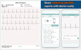 1 x RAW Customer Returns EMAY Bluetooth Portable ECG EKG Monitor for iPhone Android, Mac Windows Wireless Personal ECG Monitor Works with Smartphones Records Rhythm Heart Rate, Gives Instant Detections EMG-20  - RRP £87.9