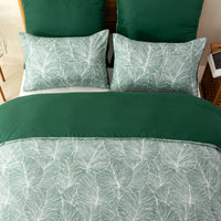 1 x RAW Customer Returns Tokokimo Emerald Green Duvet Cover King Size Bedding Sets Tropical Leaves Pattern, Soft Microfiber Summer Duvet Cover Sets 230x220 cm with 2 Pillowcases for Bed, Green Tropical - RRP £23.99