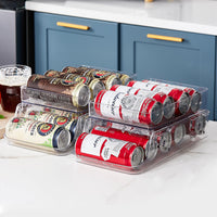 1 x RAW Customer Returns LIVAZIO Rolling Can Dispenser Stackable Fridge Storage Drawer Organiser Can Holder Container Drink Dispenser Organiser for Fridge Drawer Kitchen Cupboard Pantry Countertop Storage Organiser,Large - RRP £19.99