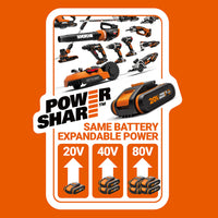 1 x RAW Customer Returns WORX 40V Cordless 34cm Lawn Mower WG779E with 2 x 2.5Ah Batteries Dual Port Charger, Cutting Height 20-70mm Powershare 30L Grass Bag Cutting Width Up to 280m  - RRP £279.99