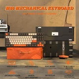 1 x RAW Customer Returns LexonElec M88 Wireless Mechanical Keyboard,87 Keys QWERTY Layout TKL Hot Swappable Keyboard, Bluetooth 2.4Ghz Dual Mode 2-in-1 Receiver,Retro PBT Keycaps Linear Red Switch for PC MAC Tablet-Twilight - RRP £35.99