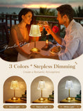 1 x RAW Customer Returns One Fire Table Lamp Touch Lamps Bedside Table lamp, 10-Way Dimmable Table Lamps for Living Room, 3 Colors Small Lamp for Bedroom Lamp,Rechargeable Lamp Battery Operated Lamp,Cordless Lamp Battery Lamp - RRP £19.99