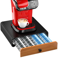 1 x RAW Customer Returns HFHOME Tassimo Pods Holder,64 Capsule Metal Coffee Pod Holder,Bosch Tassimo Stand Pod Storage Drawer, Anti-vibration Design Coffee Station Organizer- Black - RRP £29.99