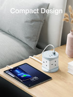 7 x RAW Customer Returns Cube Extension Lead 5M with USB Slots, Chiefox 4 Way Plug Extension Cable with 3 USB Ports 5V 2.4A , Desk Extension Cord Socket with Switch, UK Power strip for Deck Home Office Travel Room - RRP £153.93