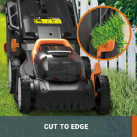 1 x RAW Customer Returns WORX 40V Cordless 34cm Lawn Mower WG779E with 2 x 2.5Ah Batteries Dual Port Charger, Cutting Height 20-70mm Powershare 30L Grass Bag Cutting Width Up to 280m  - RRP £279.99
