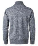1 x Brand New KTWOLEN Mens Fleece Lined Cardigans Classic Full Zip Sweater Stand Collar Jumper Casual Knitted Jackets Long Sleeve Knitwear Winter Warm Coat, Charcoal, XXL - RRP £35.99