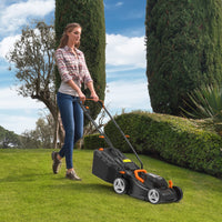 1 x RAW Customer Returns WORX 40V Cordless 34cm Lawn Mower WG779E with 2 x 2.5Ah Batteries Dual Port Charger, Cutting Height 20-70mm Powershare 30L Grass Bag Cutting Width Up to 280m  - RRP £279.99