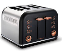 1 x RAW Customer Returns MORPHY RICHARDS Accents 242104 4-Slice Toaster - Black & Rose Gold - RRP £79.99